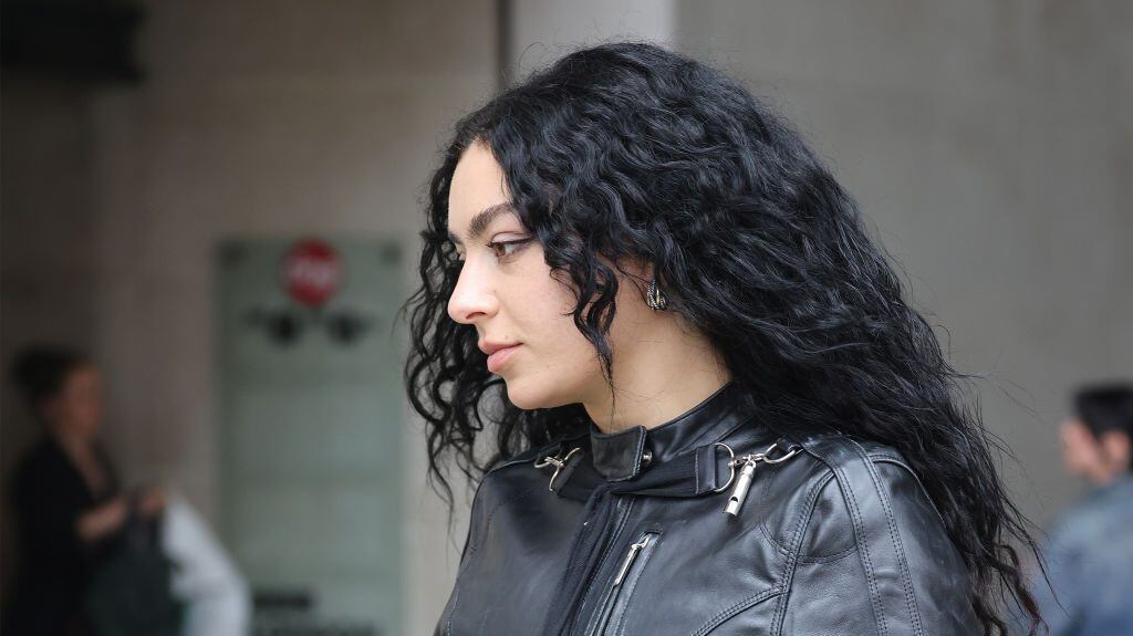 Charli XCX leaving BBC Radio Studios on June 04, 2024 in London, England. Neil Mockford/GC Images
