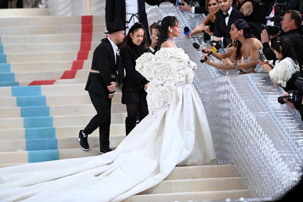Rihanna at the MET Gala 2023 on May 1, 2023 in New York City. GWR/Star Max/GC Images