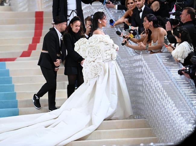 Rihanna at the MET Gala 2023 on May 1, 2023 in New York City. GWR/Star Max/GC Images