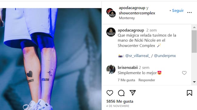 Peso Pluma & Nicki Nicole at Monterrey Concert in November / Meta.