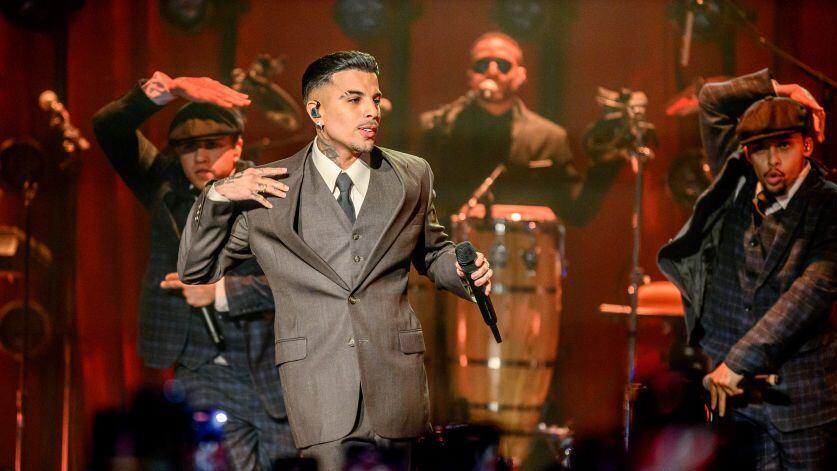 Rauw Alejandro performs during the ‘Cosa Nuestra’ album release show at Brooklyn Paramount on November 20, 2024 in New York City. (Roy Rochlin/Getty Images)