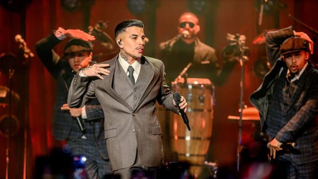 Rauw Alejandro performs during the ‘Cosa Nuestra’ album release show at Brooklyn Paramount on November 20, 2024 in New York City. (Roy Rochlin/Getty Images)