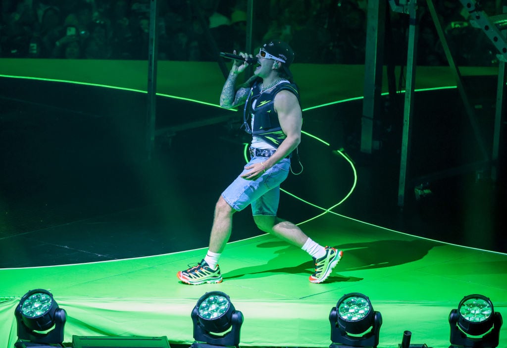Feid actuando en Las Vegas durante el Ferxxocalipsis tour en Estados Unidos el 10 de mayo de 2024. Ethan Miller / Getty Images