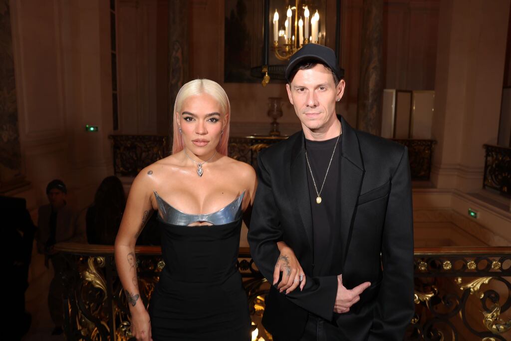 arol G and Casey Cadwallader attend the #BoF500 Gala during Paris Fashion Week at Shangri-La Hotel Paris on September 30, 2023 in Paris, France. Victor Boyko/Getty Images for Business of Fashion
