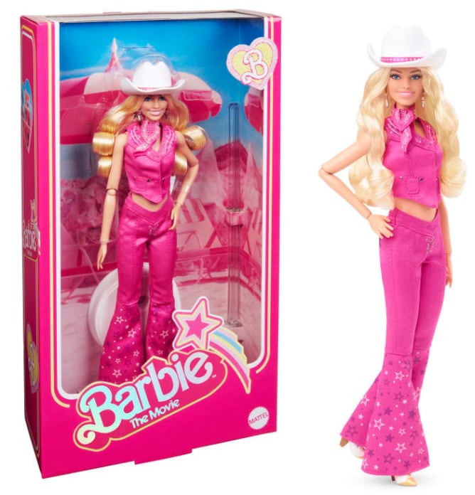 Barbie the Movie Collectible Doll, Margot Robbie As Barbie In Pink Western Outfit / Mattel