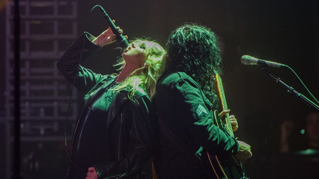 Taylor Momsen of Pretty Reckless performs on stage at Fox Theater on May 3, 2017 in Atlanta, Georgia. Paul R. Giunta/Getty Images