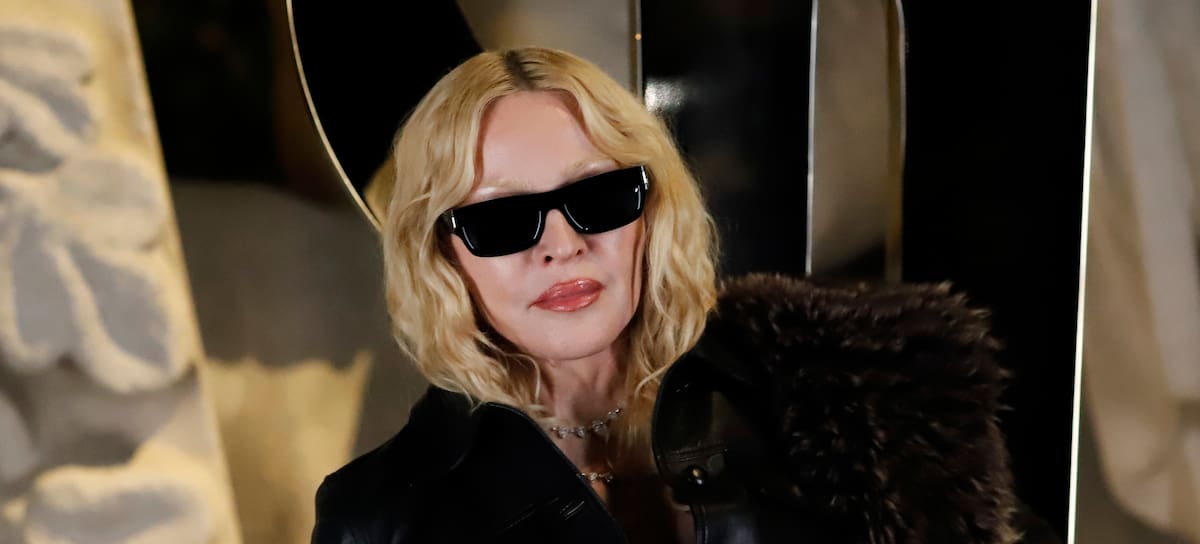 Madonna en el desfile de Saint Laurent como parte de la Semana de la Moda de París Primavera/Verano 2026, celebrado en la Fontaine du Trocadéro el 29 de septiembre de 2025 en París, Francia.