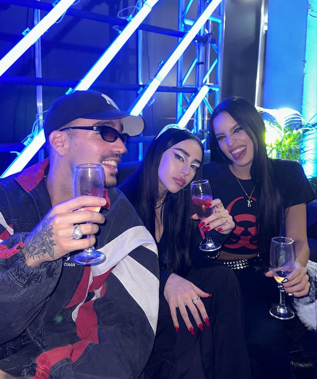 Rels B with Nicki Nicole and Emilia Mernes. Photo: Rels B Instagram