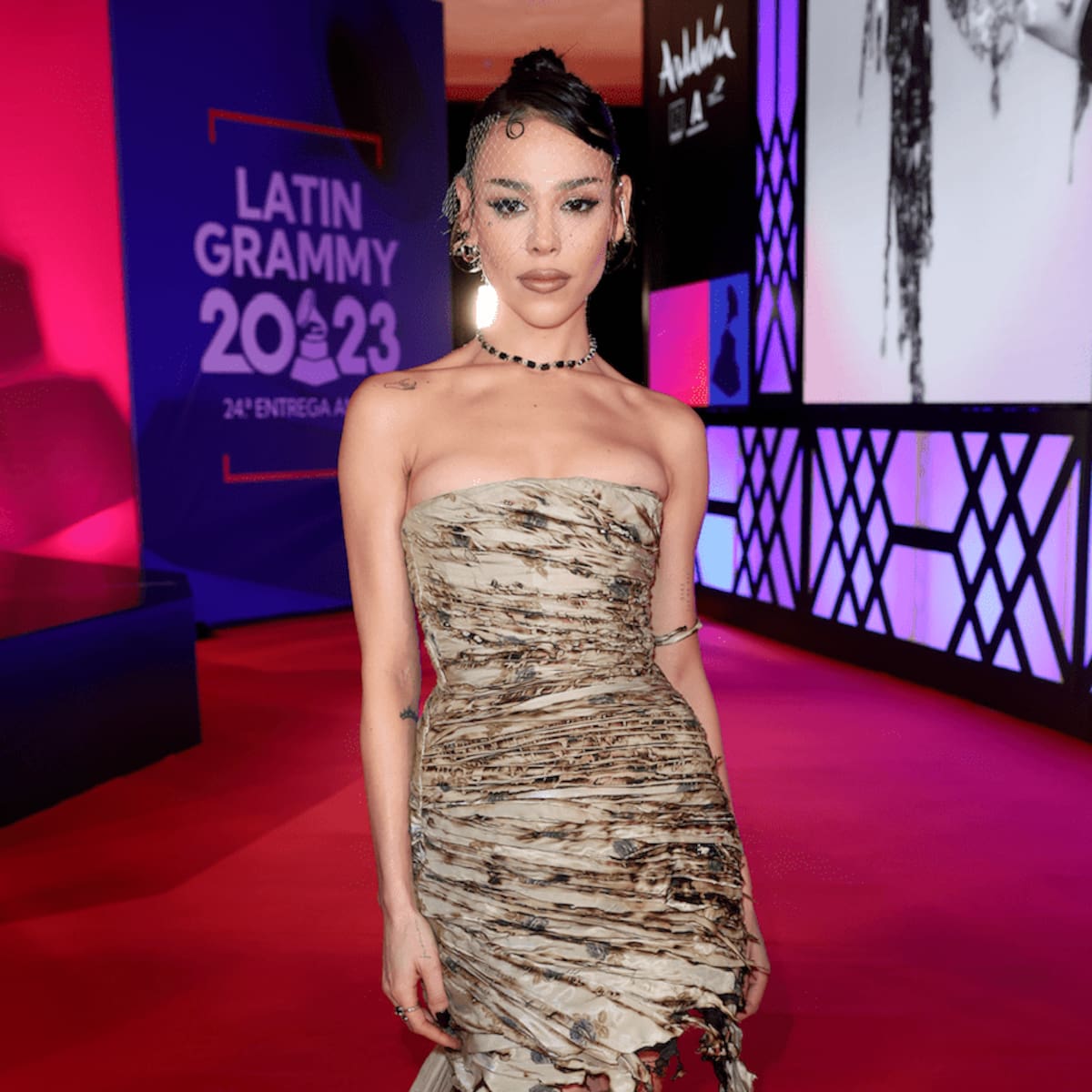 Danna Paola’s Stunning Outfits at the 2023 Latin Grammy Awards