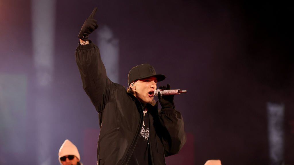 Peso Pluma performs onstage during TikTok In The Mix at Sloan Park on December 10, 2023 in Mesa, Arizona. Rich Fury/Getty Images for TikTo)