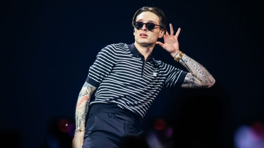 Mexican singer Peso Pluma performs at Arena Monterrey on September 24, 2024 in Monterrey, Mexico. (Medios y Media/Getty Images)