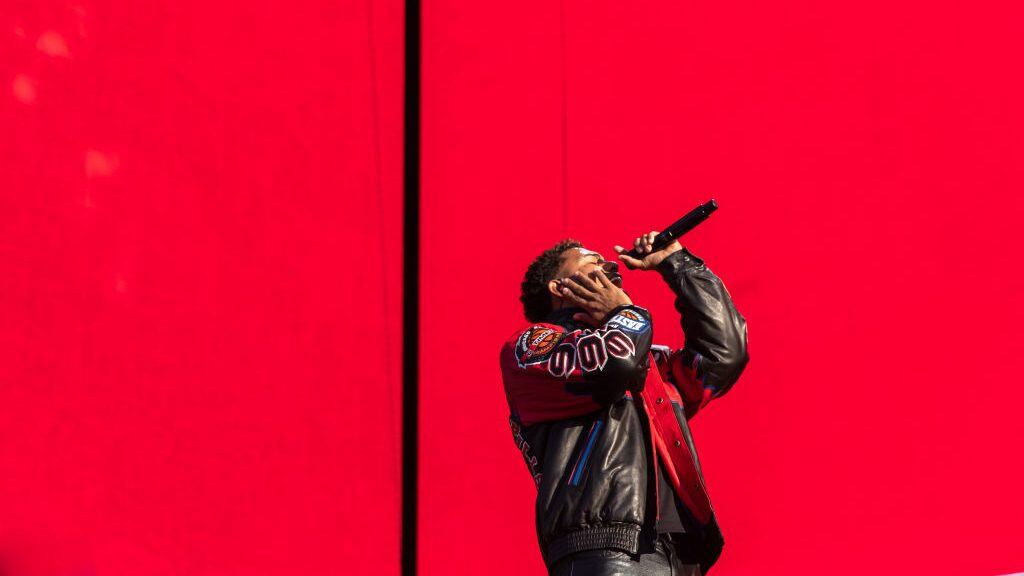 Myke Towers performs onstage during Sueños Festival at Grant Park on May 28, 2023 in Chicago, Illinois. Natasha Moustache / Getty Images