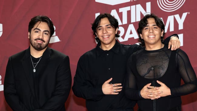 Mikaello, Emilio de la Rosa and Miltondrm of LATIN MAFIA attend the 25th Latin GRAMMY Awards at Kaseya Center on November 14, 2024 in Miami, Florida. (Dimitrios Kambouris/Getty Images)