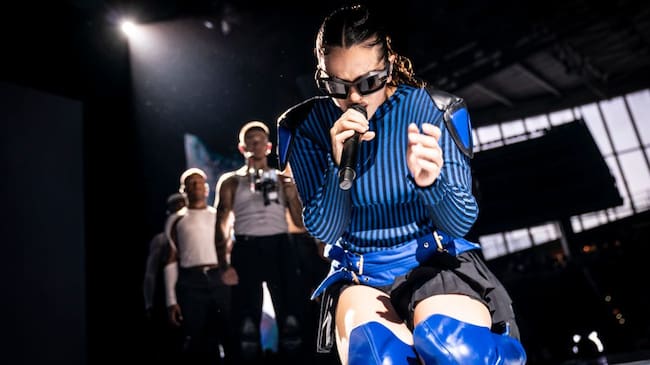 Rosalía performs during the Motomami World Tour at Coliseum A Coruña on July 29, 2022 in A Coruna, Spain. Cristina Andina/Redferns.