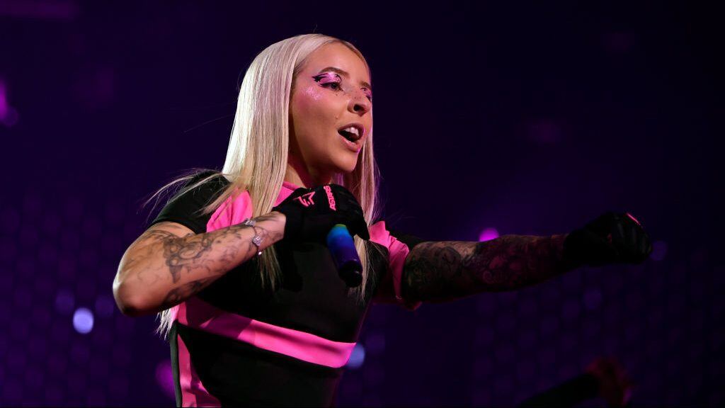 Young Miko performs onstage during the 2023 Latin American Music Awards on April 20, 2023 in Las Vegas, Nevada. Mindy Small/Getty Images.