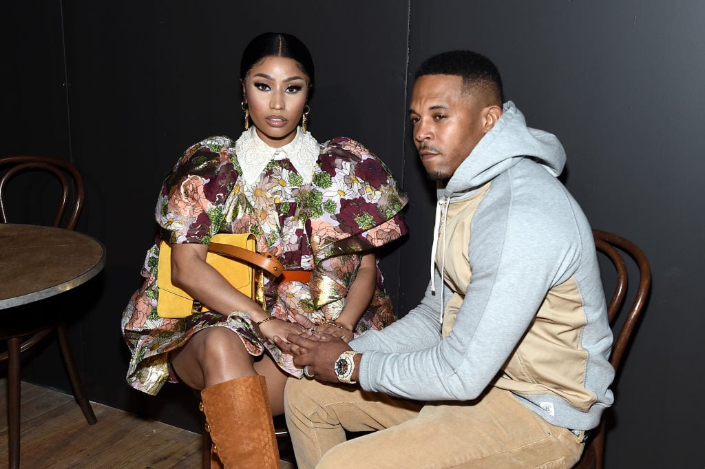 Nicki Minaj and Kenneth Petty attend the Marc Jacobs Fall 2020 runway show during New York Fashion Week on February 12, 2020 in New York City. Jamie McCarthy/Getty Images for Marc Jacobs