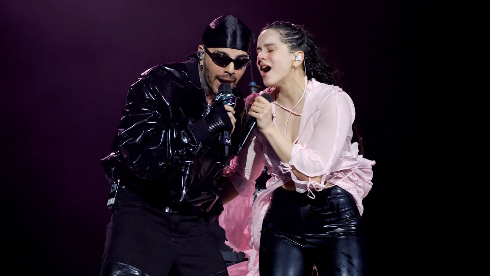 Rauw Alejandro performs with Rosalía at the Coachella Stage during the 2023 Coachella Valley Music and Arts Festival on April 15, 2023 in Indio, California. Frazer Harrison/Getty Images for Coachella