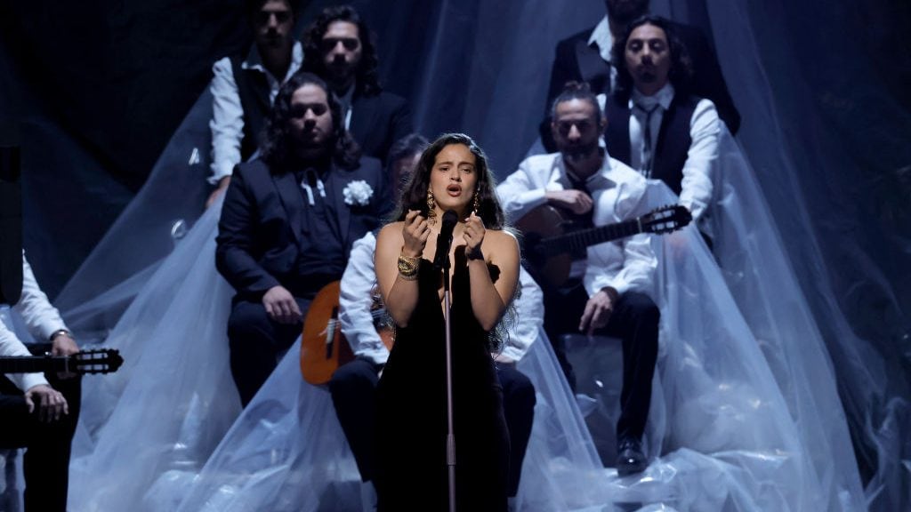 Rosalía performs onstage during The 24th Annual Latin Grammy Awards on November 16, 2023 in Seville, Spain. Kevin Winter/Getty Images for Latin Recording Academy