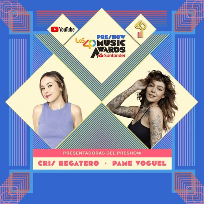 The hosts of the Preshow de LOS40 Music Awards Santander 2023. / LOS40.