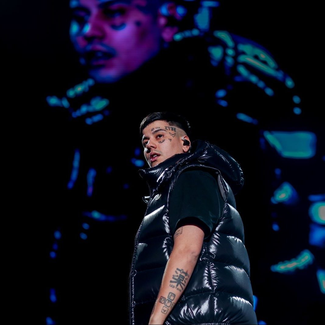 Duki at his concert in Madrid. Ricardo Rubio / Europa Press via Getty Images