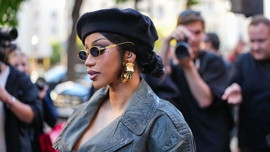 PARIS, FRANCE – JULY 9: Cardi B is seen outside Margiela, during the Haute Couture Fall/Winter 2025/2026 as part of Paris Fashion Week on July 9, 2025 in Paris, France. Edward Berthelot/Getty Images