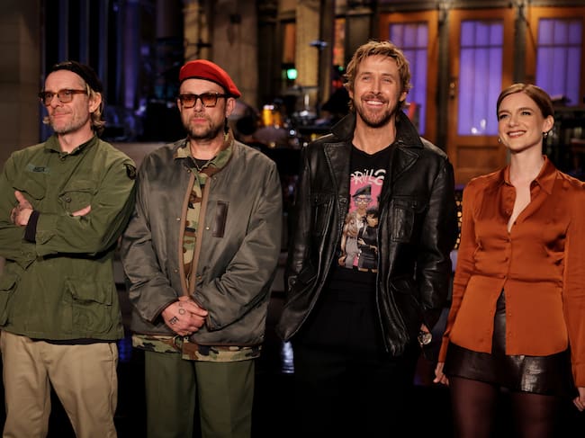 SATURDAY NIGHT LIVE — Episode 1898 — Pictured (L–R): musical guest Gorillaz, host Ryan Gosling, and Ashley Padilla during promos on Thursday, March 5, 2026.