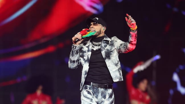Anuel AA performs onstage during his Legends Never Die World Tour 2023 at American Airlines Center on May 5, 2023 in Dallas, Texas. Omar Vega/Getty Images