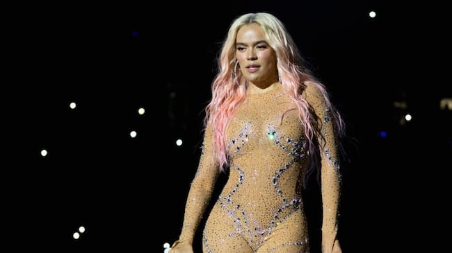 Karol G performs in concert during the «Mañana Será Bonito» tour at Alamodome on August 31, 2023 in San Antonio, Texas. Rick Kern/Getty Images