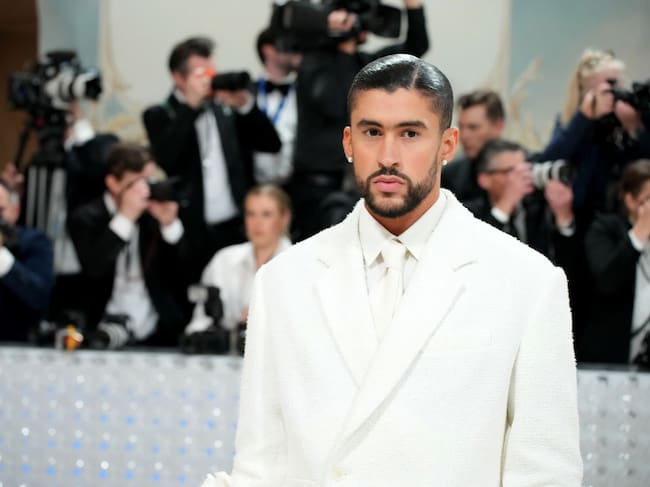 Bad Bunny attends the 2023 Met Gala Celebrating «Karl Lagerfeld: A Line Of Beauty» at Metropolitan Museum of Art on May 01, 2023 in New York City. Jeff Kravitz/FilmMagic