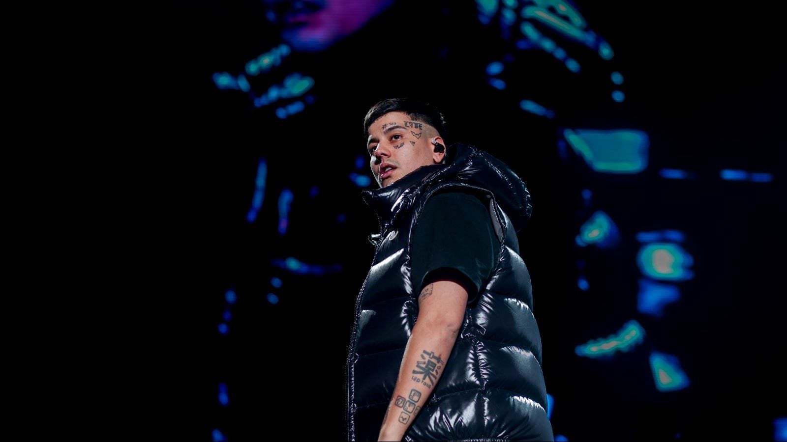 Duki at his concert in Madrid. Ricardo Rubio / Europa Press via Getty Images