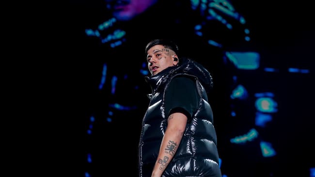 Duki at his concert in Madrid. Ricardo Rubio / Europa Press via Getty Images