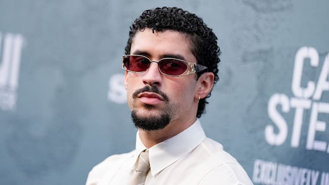 Bad Bunny en el estreno en Nueva York de «Caught Stealing» de Columbia Pictures, realizado en el Regal Union Square el 26 de agosto de 2025 en Nueva York, Nueva York. John Nacion/Variety vía Getty Images