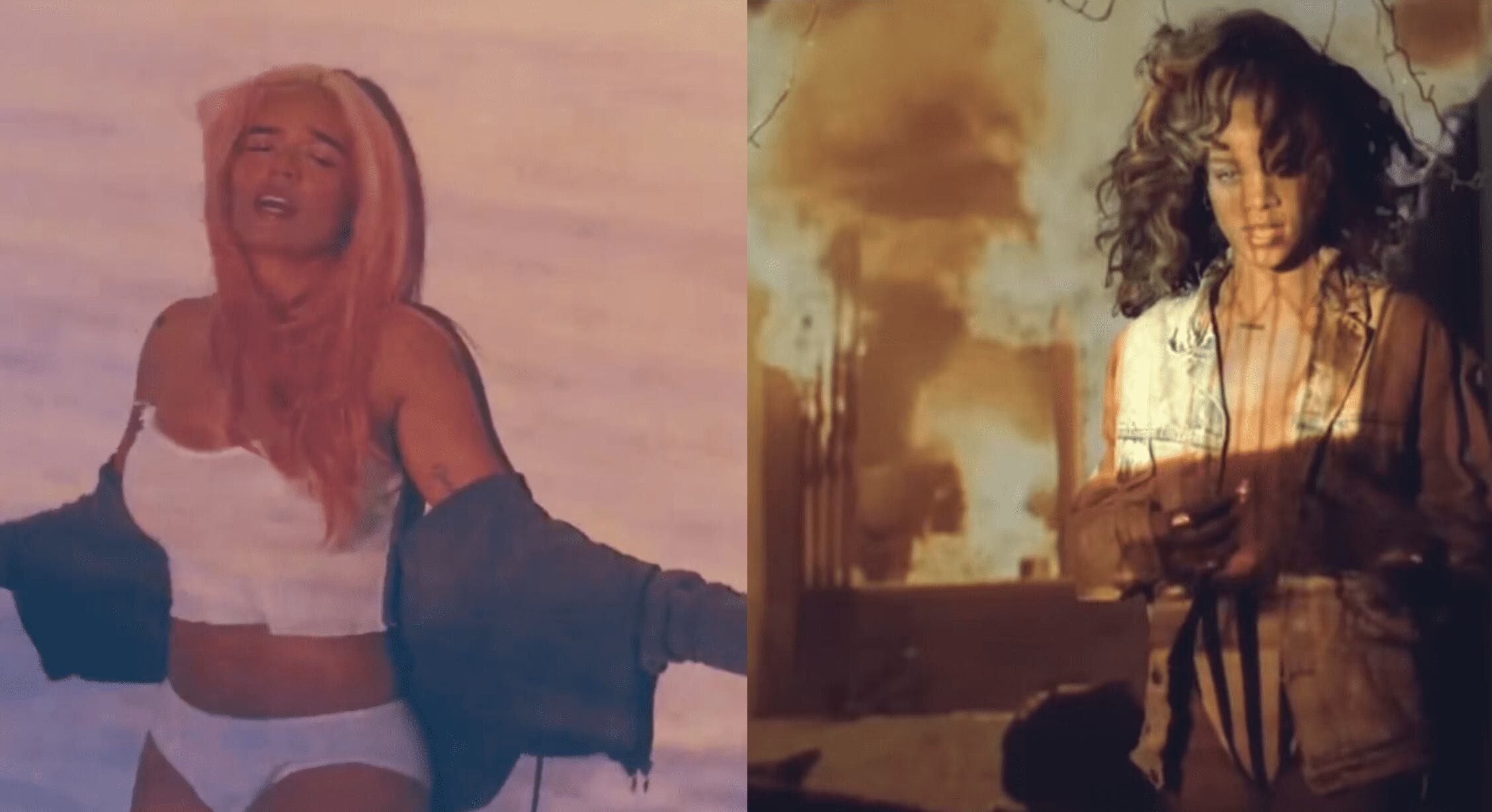 Karol G in «CONTIGO» Vs. Rihanna in «We Found Love».