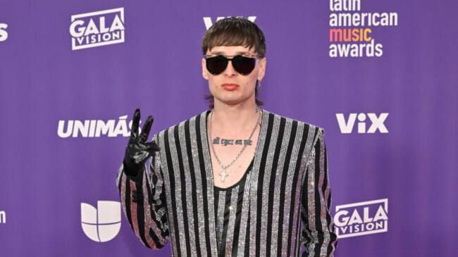 Peso Pluma attends the 2024 Latin American Music Awards at MGM Grand Garden Arena on April 25, 2024 in Las Vegas, Nevada. David Becker/Getty Images