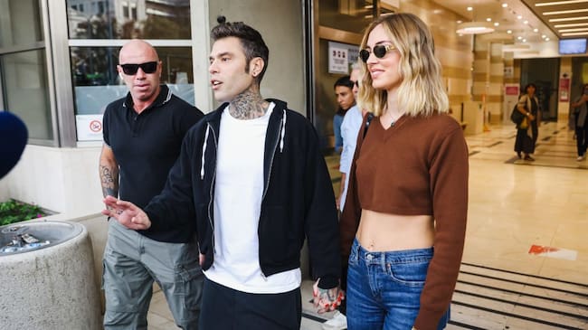 Fedez and Chiara Ferragni leave Fatebenefratelli hospital on October 06, 2023 in Milan, Italy. Alessandro Bremec/NurPhoto via Getty Images