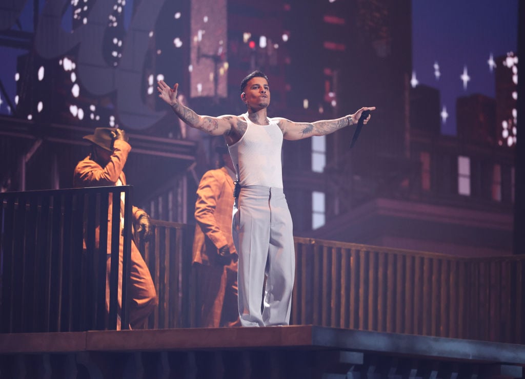 Rauw Alejandro at the 2024 MTV Video Music Awards held at UBS Arena on September 11, 2024 in Elmont, New York. Christopher Polk/Billboard via Getty Images