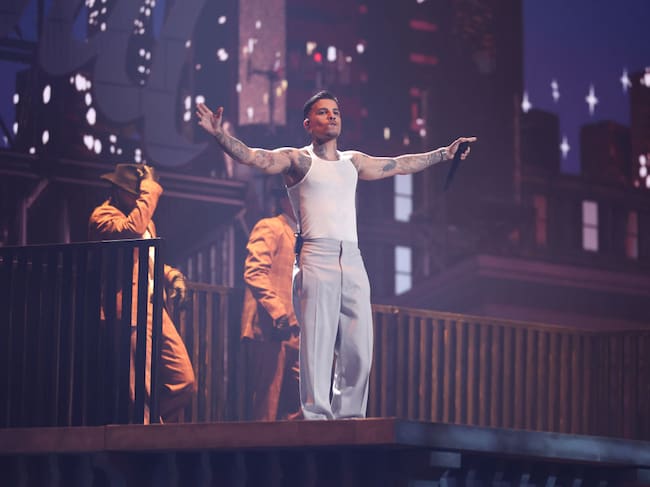 Rauw Alejandro at the 2024 MTV Video Music Awards held at UBS Arena on September 11, 2024 in Elmont, New York. Christopher Polk/Billboard via Getty Images