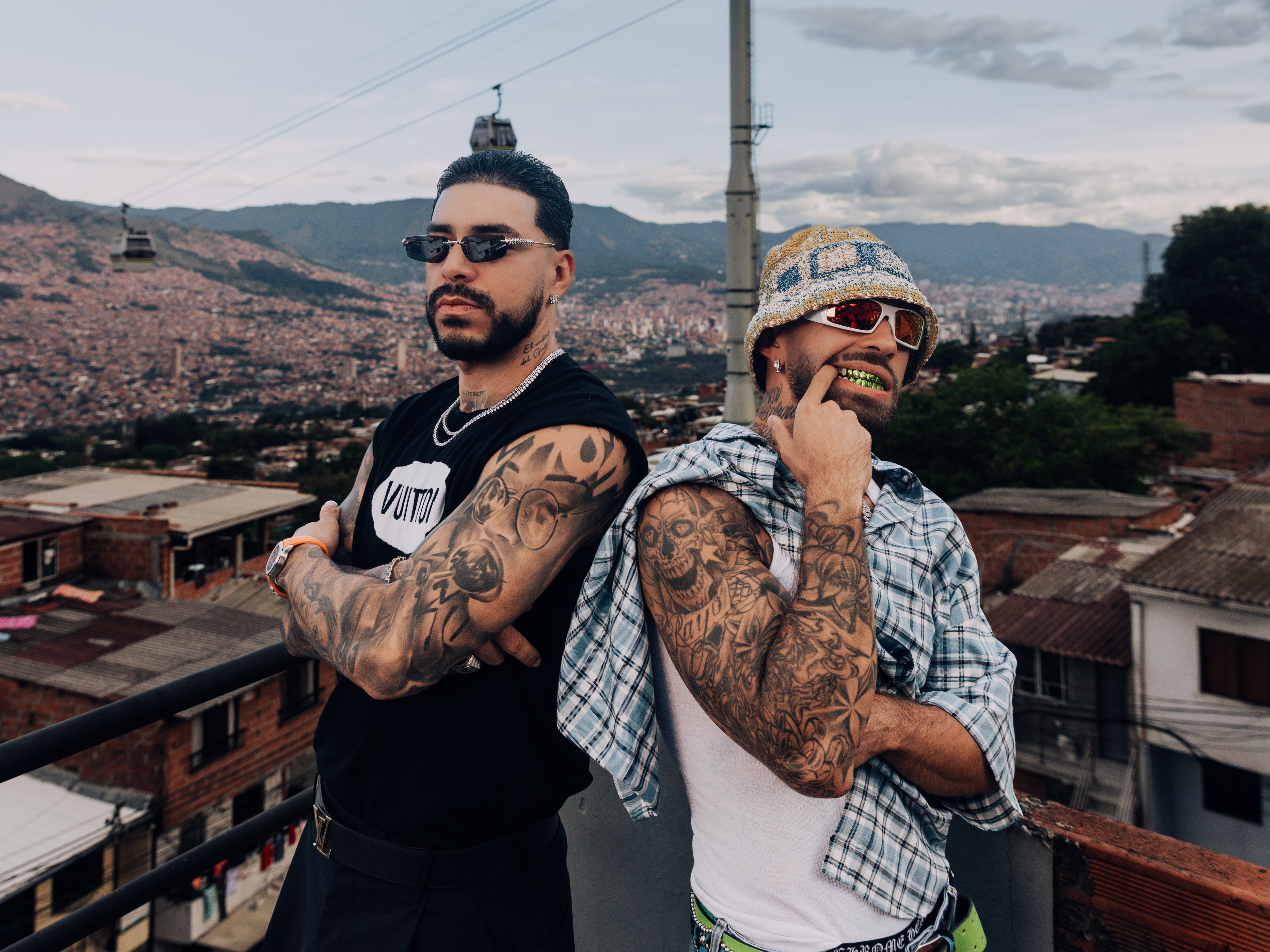 Imagen promocional de Ryan Castro y Feid en 'Mentira. (Foto cedida por Align PR)
