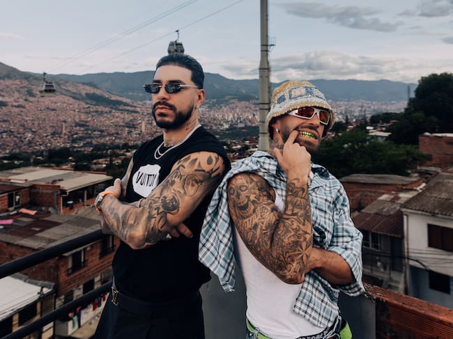 Imagen promocional de Ryan Castro y Feid en 'Mentira. (Foto cedida por Align PR)