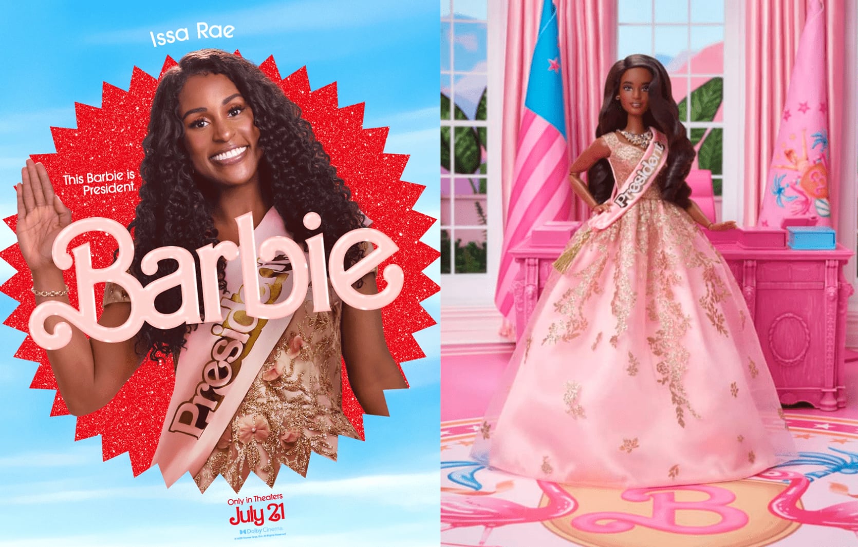 Warner Bros. Studios / <a href="https://shop.mattel.com/products/barbie-doll-hpk05">Mattel</a>