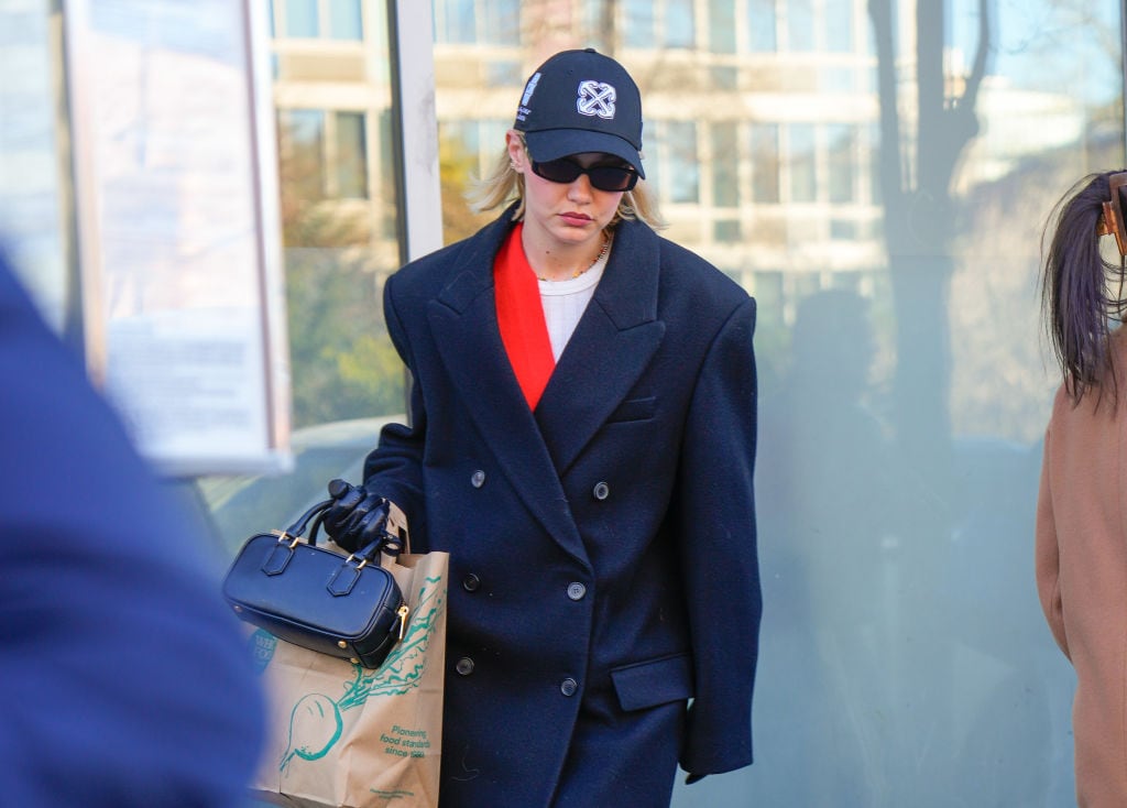 Gigi Hadid is seen shopping on March 24, 2024 in New York City. Gotham/GC Images