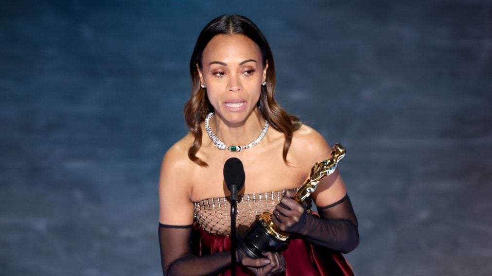 Zoe Saldana at the 97th Oscars held at the Dolby Theatre on March 2, 2025 in Hollywood, California. Rich Polk/Penske Media via Getty Images
