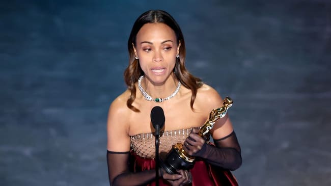 Zoe Saldana at the 97th Oscars held at the Dolby Theatre on March 2, 2025 in Hollywood, California. Rich Polk/Penske Media via Getty Images