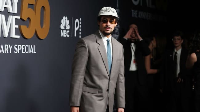 Bad Bunny asiste al 50 aniversario de SNL en NYC en febrero de 2025. Udo Salters/Patrick McMullan via Getty Images