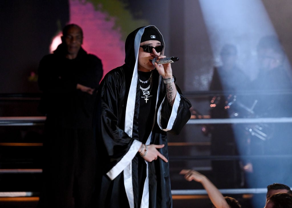 Peso Pluma performs at the 2023 Billboard Music Awards at The Mayan in Los Angeles, California. The show airs on November 19, 2023 on BBMAs.watch. (Photo by Gilbert Flores/Penske Media via Getty Images)