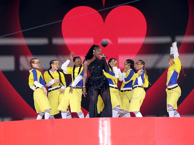 Tems performs onstage during the FIFA Club World Cup™ Final Halftime Show, produced by Global Citizen, at MetLife Stadium on July 13, 2025 in East Rutherford, New Jersey. Kevin Mazur/Getty Images for Global Citizen