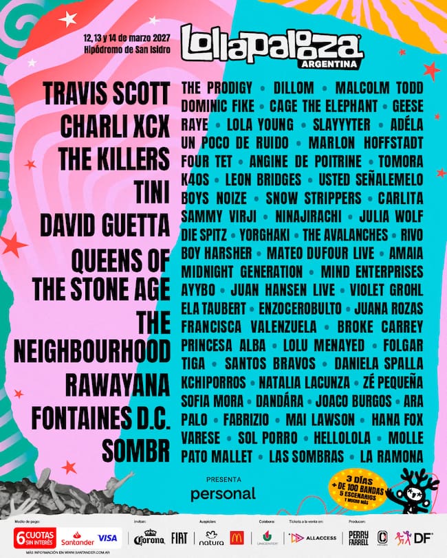 Créditos: lollapaloozaar.com