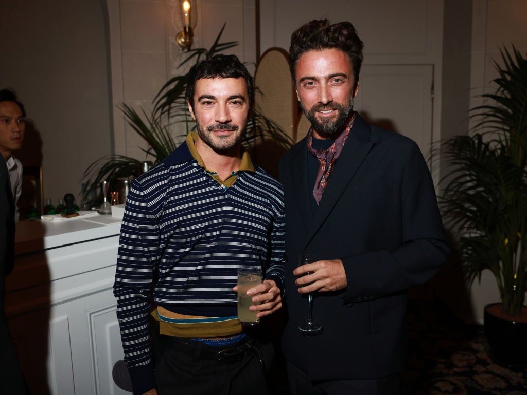 Dario Vitale (L) attends the Miu Miu Dinner Party at Laurent as part of the Paris Fashion Week Womenswear S/S 2024 on October 03, 2023 in Paris, France. Arnold Jerocki/Getty Images for Miu Miu