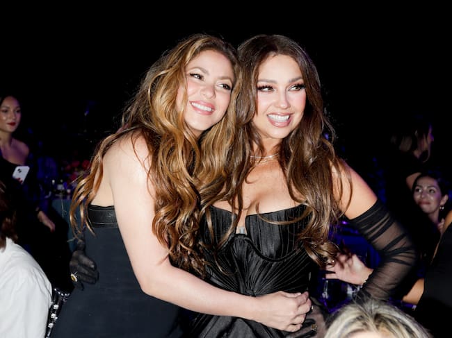 Shakira y Thalia en los premios Billboard Latin Women In Music en el Watsco Center el 6 de mayo de 2024, en Coral Gables, Florida. Natalia Aguilera/Billboard via Getty Images