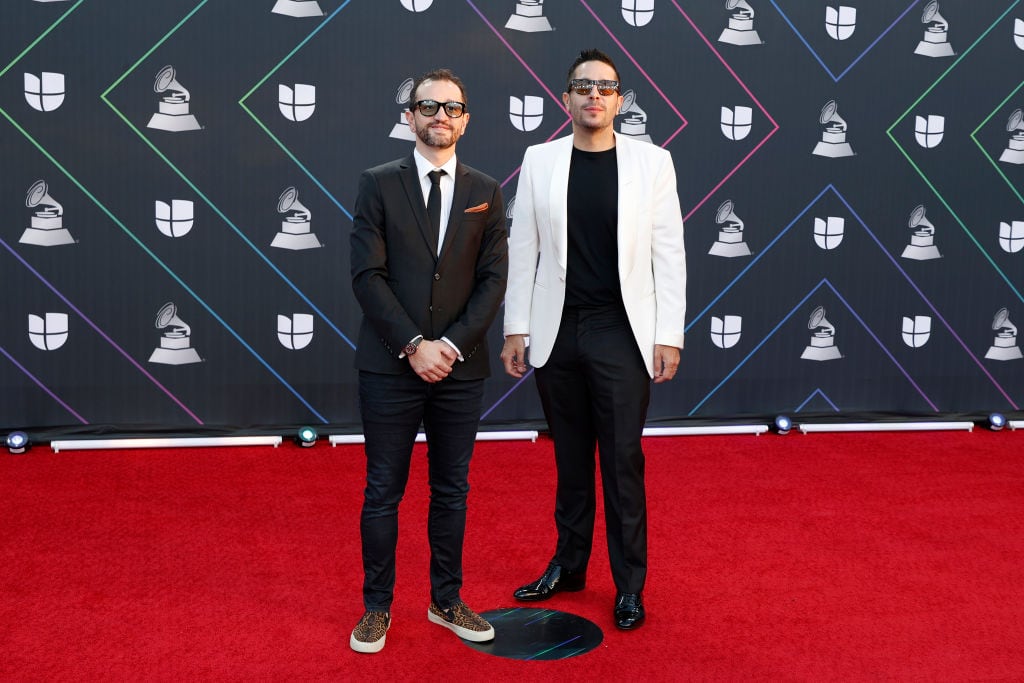 Andres Torres and Mauricio Rengifo attend The 22nd Annual Latin GRAMMY Awards at MGM Grand Garden Arena on November 18, 2021 in Las Vegas, Nevada. (Photo by Arturo Holmes/Getty Images)
